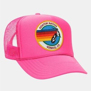 Pink Aviator Nation Venice Trucker Hat